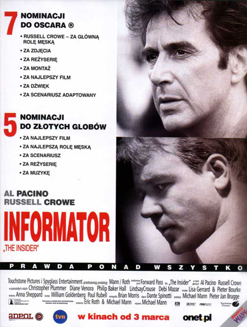 Informator / The Insider (1999) MULTi.1080p.BluRay.x264-DSiTE / Lektor Napisy PL