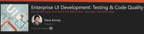 Frontend Masters – Enterprise UI Development – Testing & Code Quality