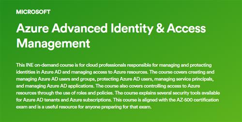 INE – Azure Advanced Identity & Access Management
