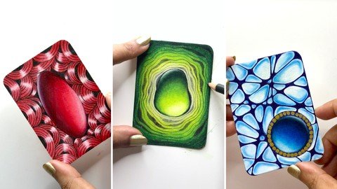 Make Shiny Gemstones With Color Pencils For Zentangle Art