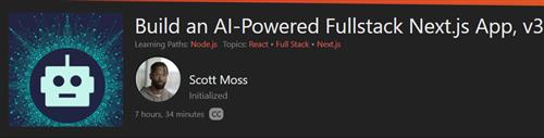 Frontend Masters – Build an AI-Powered Fullstack Next.js App, v3