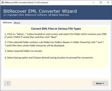 BitRecover EML Converter Wizard 10.8