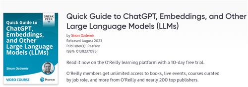 Quick Guide to ChatGPT, Embeddings and Other Large Language Models (LLMs)