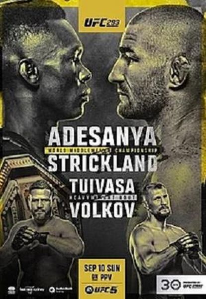 UFC 293: Исраэль Адесанья - Шон Стрикленд / Основной Кард / UFC 293: Adesanya vs. Strickland / Main Card (2023) IPTV 1080p
