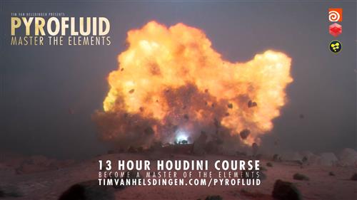 Gumroad – Pyrofluid – Master the Elements – 13 hr Houdini Course