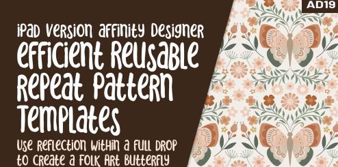 AD19 – No MathNo Artboard Affinity Designer Efficient Reusable Repeat Pattern Templates for iPad
