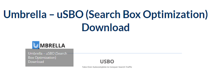 Umbrella – uSBO (Search Box Optimization) Download 2023