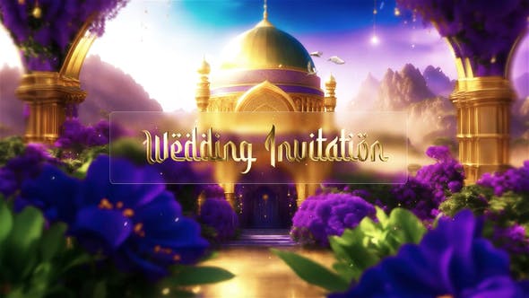 Videohive - 3D Arabic Character Wedding Invitation Video Display 47980947