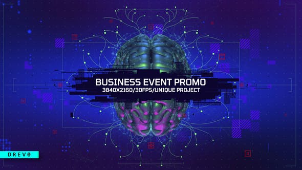Videohive - Business Event Promo/ Brain Power Intro/ Corporate IT Technology/ Sci fi/ Conference/ Modern HUD/ TV 32867748