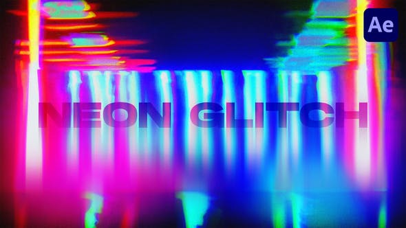 Videohive - Neon Glitch Transitions | After Effects 47929958