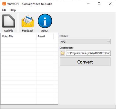 Vovsoft Convert Video to Audio  2.1