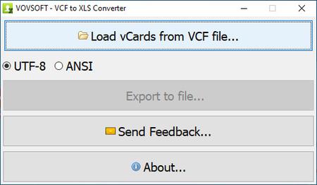 VovSoft VCF to XLS Converter 2.5.0