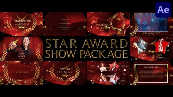 Videohive - Star Award Show Package for After Effects 48047023