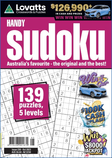 Lovatts Handy Sudoku - Issue 230 - October 2023 3a068b42c41635771e5a7f55dd4a76b5