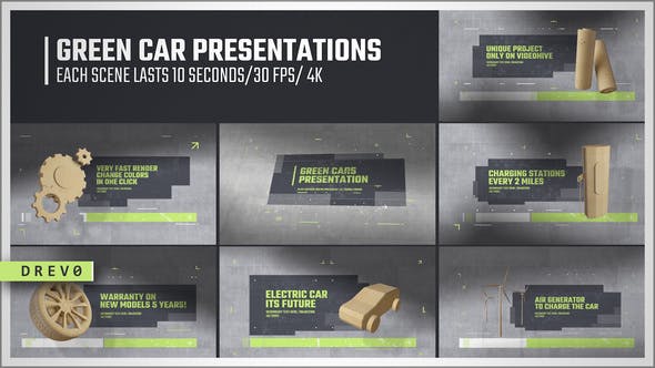 Videohive - Green Car Presentation/ Tesla/ Electric Car/ Eco Planet/ Renewable Energy/ Ecology/ Battery/ Bio 38766981