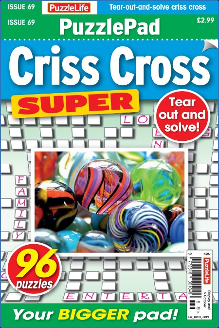 PuzzleLife PuzzlePad Criss Cross Super - Issue 69 - 7 September 2023