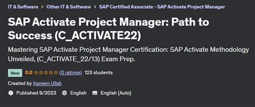 SAP Activate Project Manager – Path to Success (C ACTIVATE22)