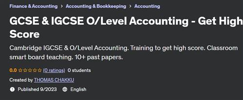 GCSE & IGCSE O/Level Accounting – Get High Score