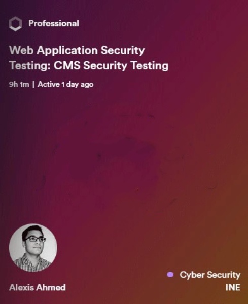 INE - Web Application Security Testing: CMS Security Testing