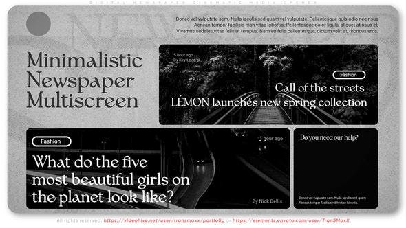 Videohive - Digital Newspaper Cinematic Media Opener 47997932