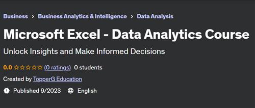 Microsoft Excel – Data Analytics Course