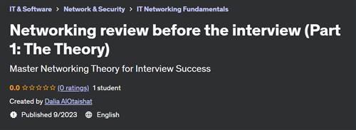 Networking review before the interview (Part 1 – The Theory)