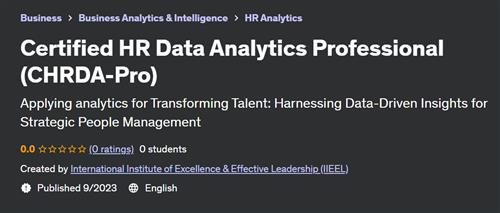 Certified HR Data Analytics Professional (CHRDA–Pro)
