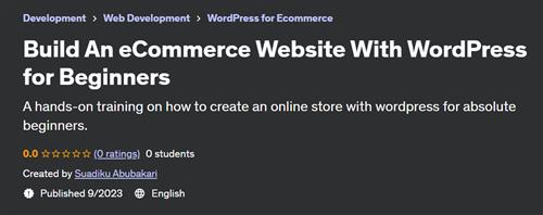 Build An eCommerce Website With WordPress for Beginners