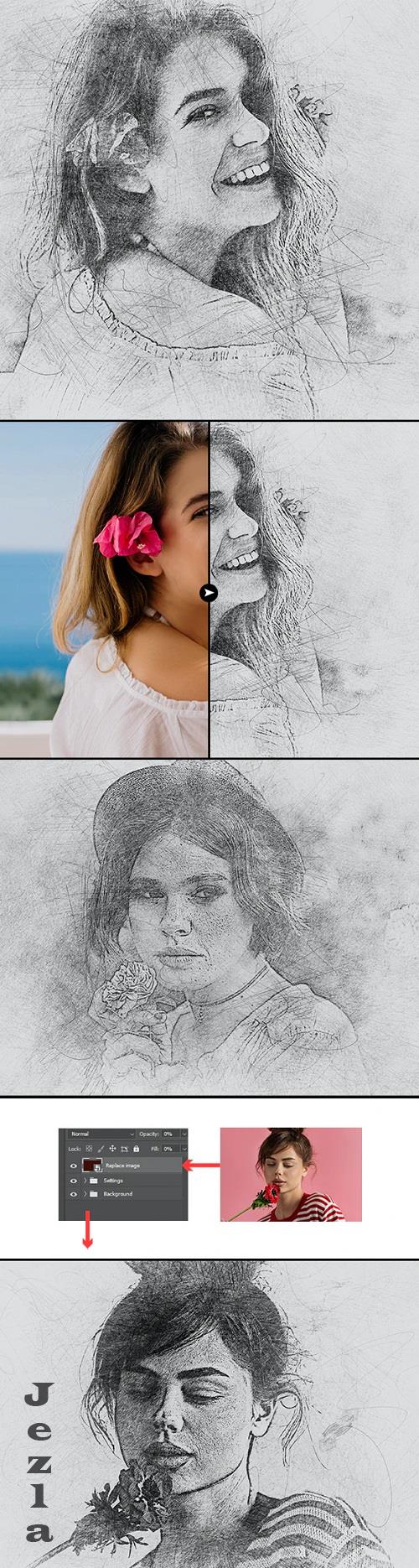 Sketching Photo Effect - 48044528
