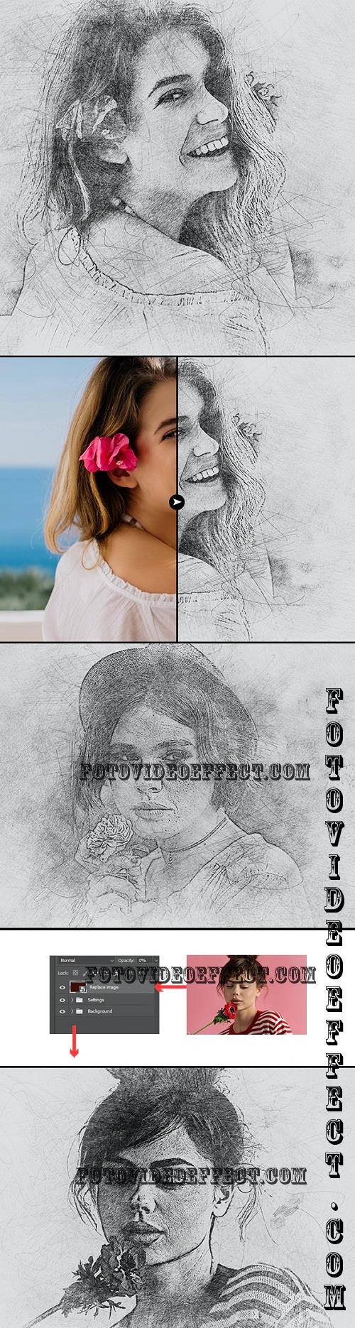 Sketching Photo Effect - 48044528