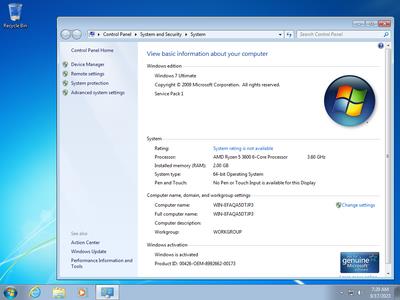 Windows 7 Ultimate SP1 Multilingual Preactivated September 2023 (x64) 