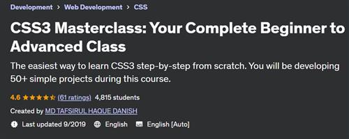 CSS3 Masterclass – Your Complete Beginner to Advanced Class
