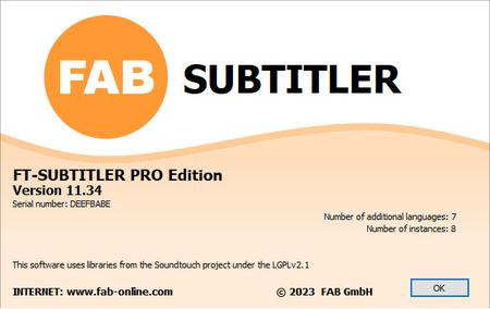 FAB Subtitler Pro 11.34