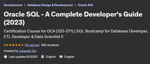 Oracle SQL – A Complete Developer's Guide (2023)