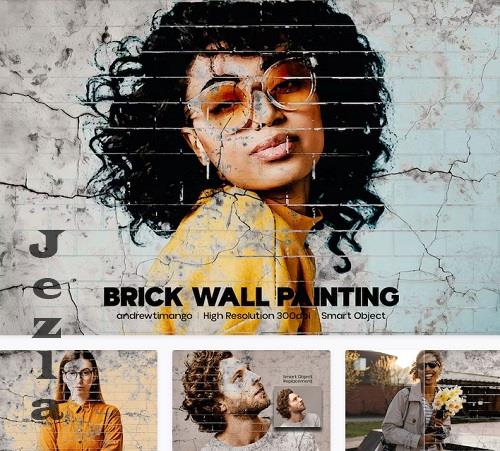 Brick Wall Painting Photo Effect - RX87SJ8