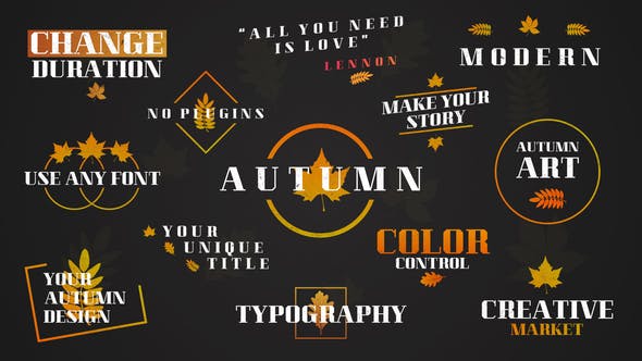 Videohive - Autumn Leaves Titles 48107402