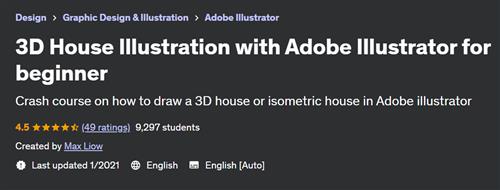3D House Illustration with Adobe Illustrator for beginner