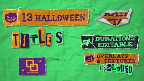 Videohive - Halloween Paper Titles 48024249