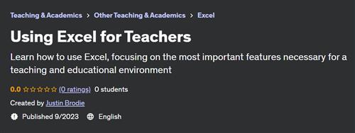 Using Excel for Teachers