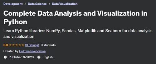 Complete Data Analysis and Visualization in Python
