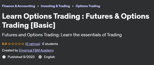 Learn Options Trading – Futures & Options Trading [Basic]