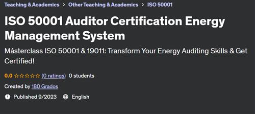 ISO 50001 Auditor Certification Energy Management System