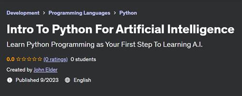 Intro To Python For Artificial Intelligence
