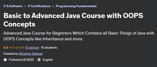 Basic to Advanced Java Course with OOPS Concepts