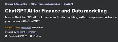 ChatGPT AI for Finance and Data modeling