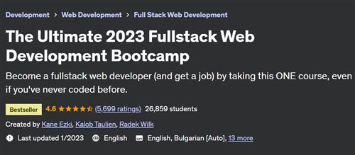 The Ultimate 2023 Fullstack Web Development Bootcamp