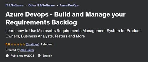 Azure Devops – Build and Manage your Requirements Backlog
