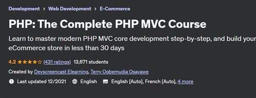 PHP – The Complete PHP MVC Course