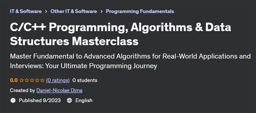 C/C++ Programming, Algorithms & Data Structures Masterclass
