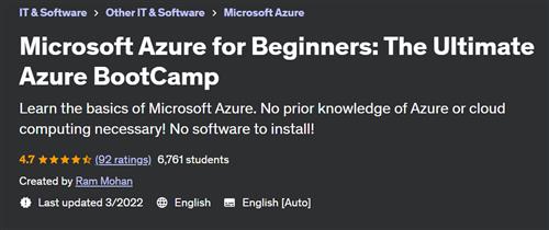 Microsoft Azure for Beginners – The Ultimate Azure BootCamp